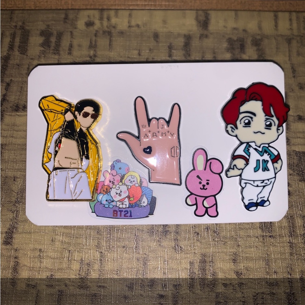 Jung-Kook BTS 3 piece enamel pin set